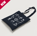 DTC 'Dog Illustration and Emblem' Woven Tote Bag