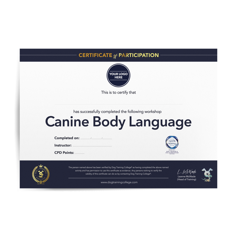 Certificates (Pack of 10) - Dog Training College 