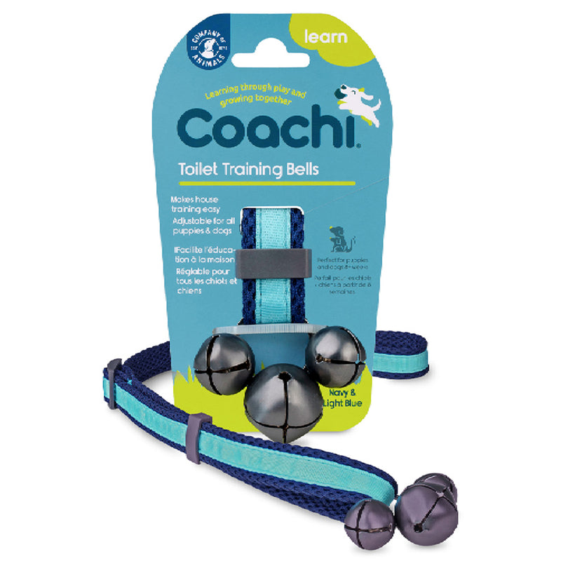 Coachi Toilet Training Bells Navy & Light Blue - Dog Training College 