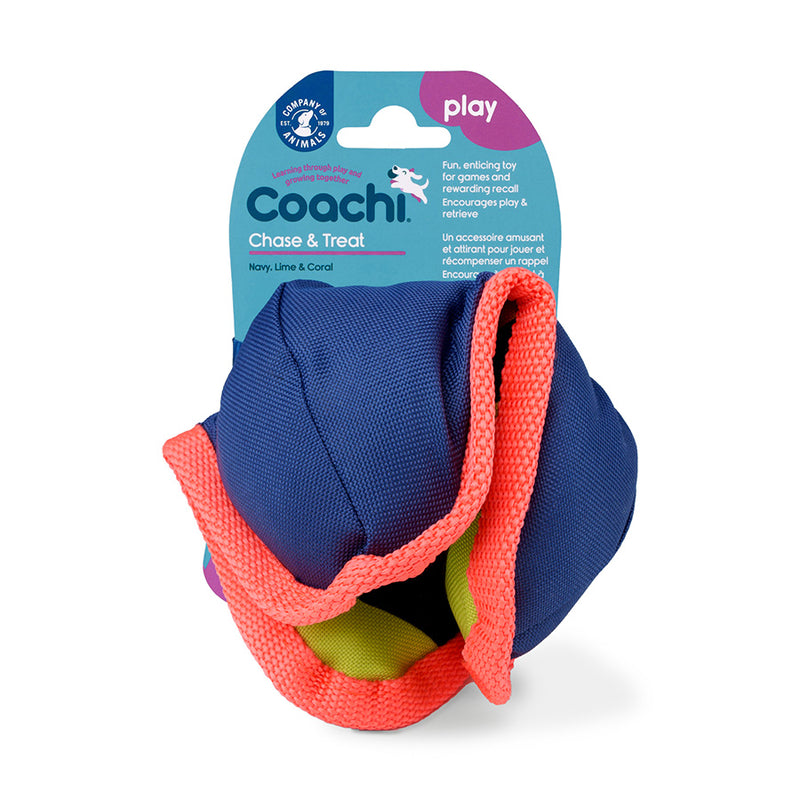 Coachi Chase & Treat Dog Toy Navy, Lime & Coral