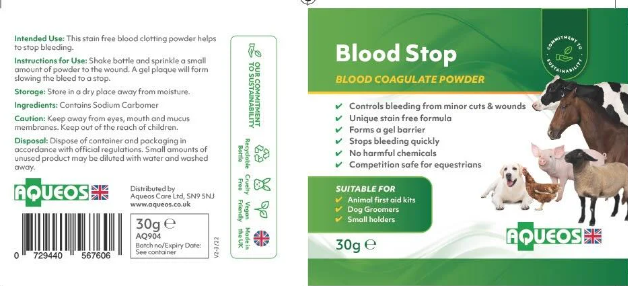 Blood Stop 30g - Dog Training College 