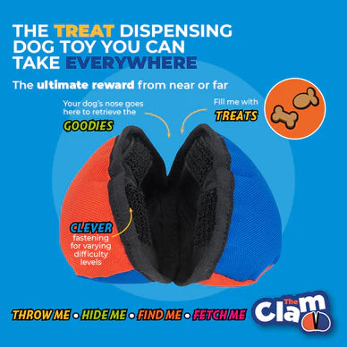 The Clam - Treat dispensing dog toy - Dog Training College 
