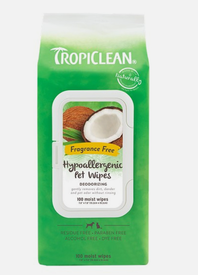 Tropiclean Hypoallergenic Pet Wipes - Dog Training College 